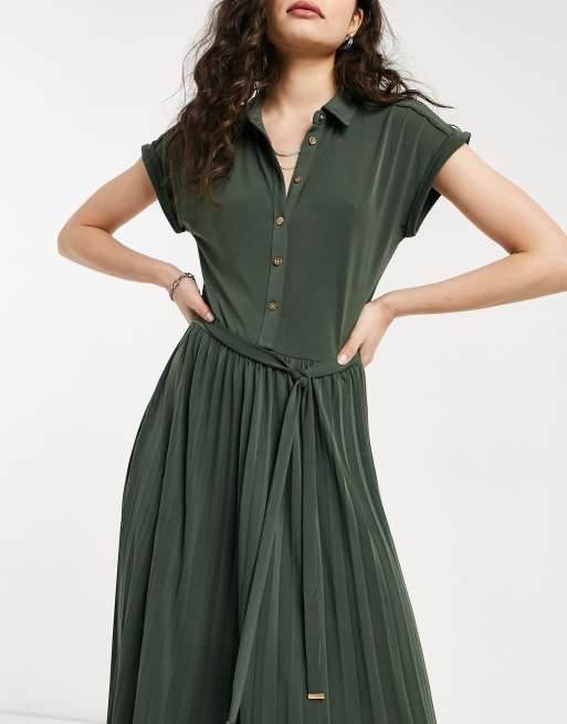 Oasis green store shirt dress