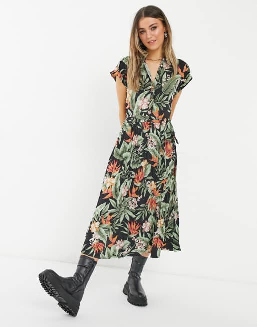 Oasis palm 2025 print dress