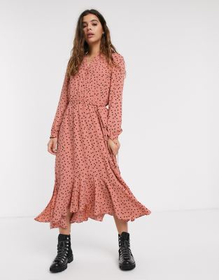 oasis spot patched shirt dress