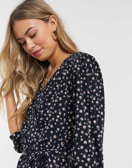 Oasis navy spot on sale dress