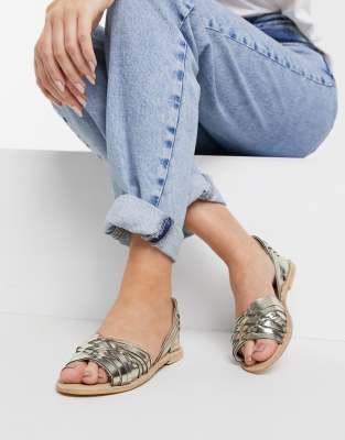 oasis gold sandals