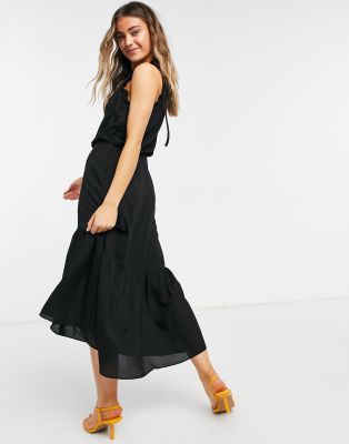 Oasis high neck sales midi dress black