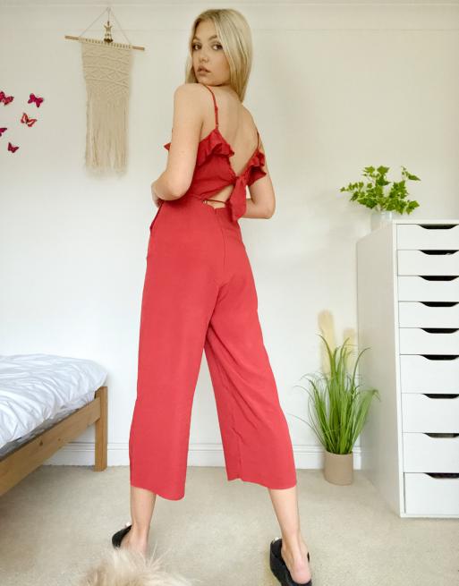 Oasis store red jumpsuit