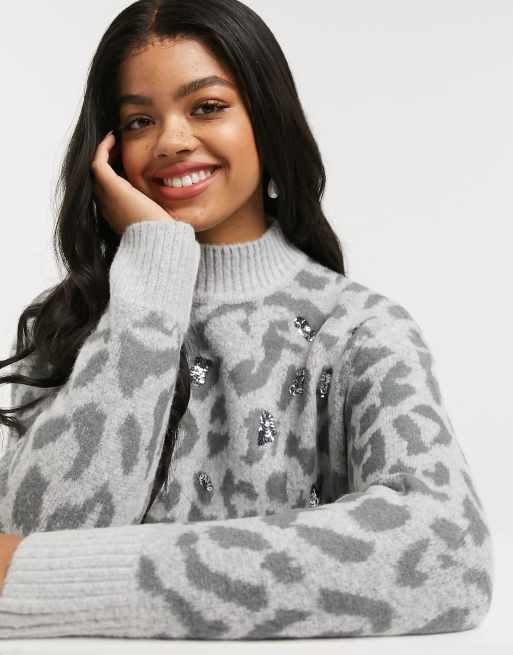 Oasis leopard print clearance jumper