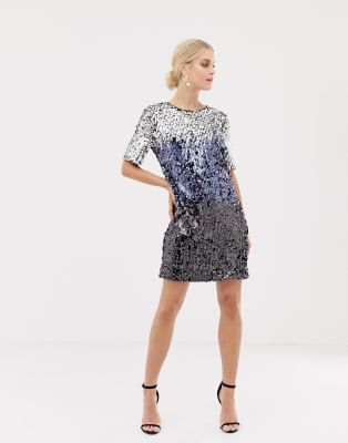 oasis ombre sequin dress