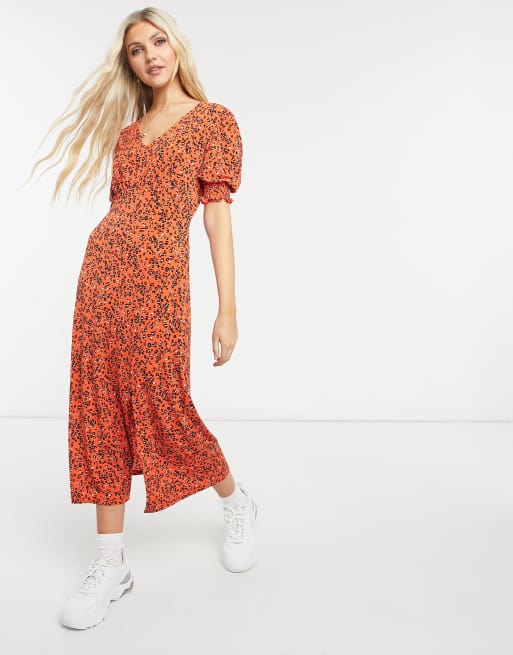 Oasis orange shop dress