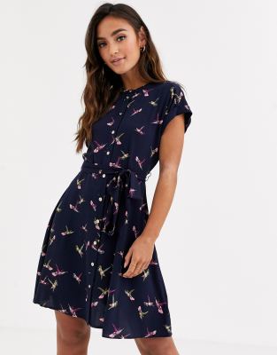 oasis navy shirt dress