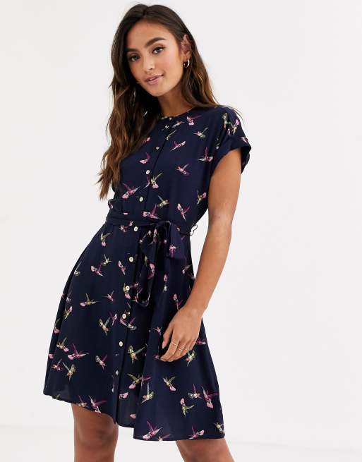  Oasis  shirt  dress  in bird print ASOS