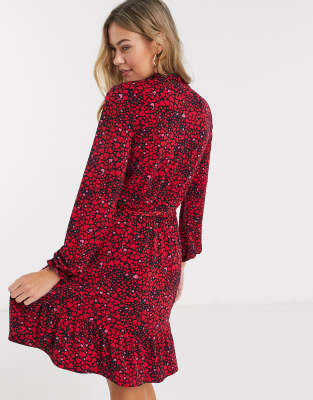 oasis red shirt dress