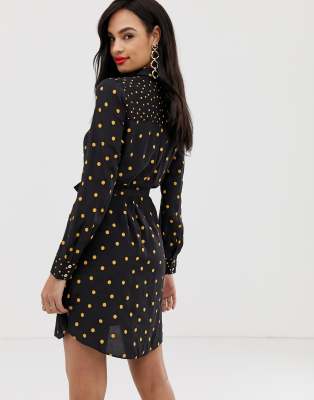 oasis spot shirt dress