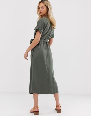 oasis khaki shirt dress