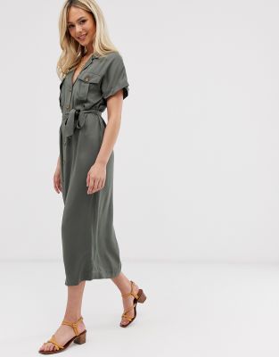 oasis khaki shirt dress