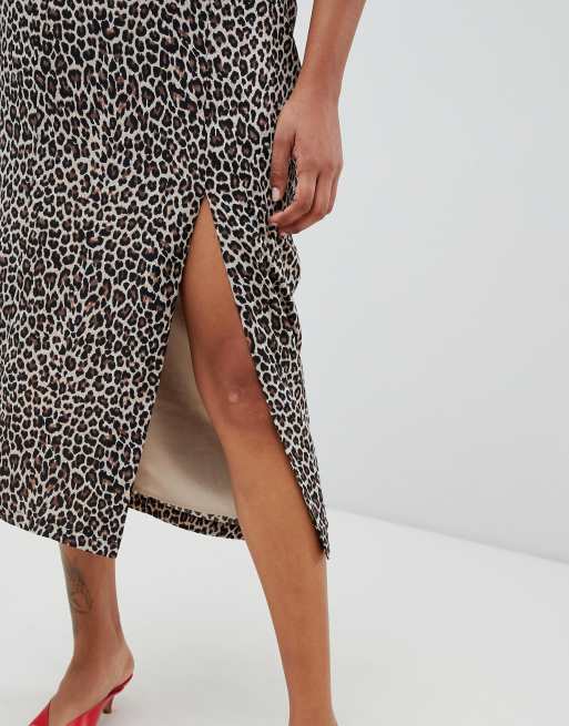 Leopard print clearance midi skirt oasis