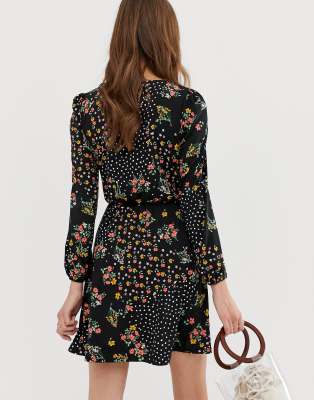 oasis amalfi ditsy skater dress