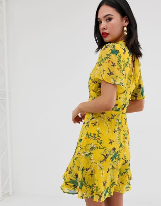 Oasis yellow hot sale dress