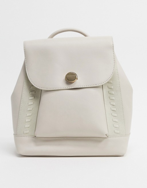 Oasis stitch detail backpack in white