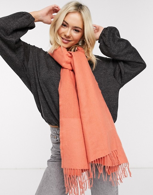 Oasis supersoft scarf in orange