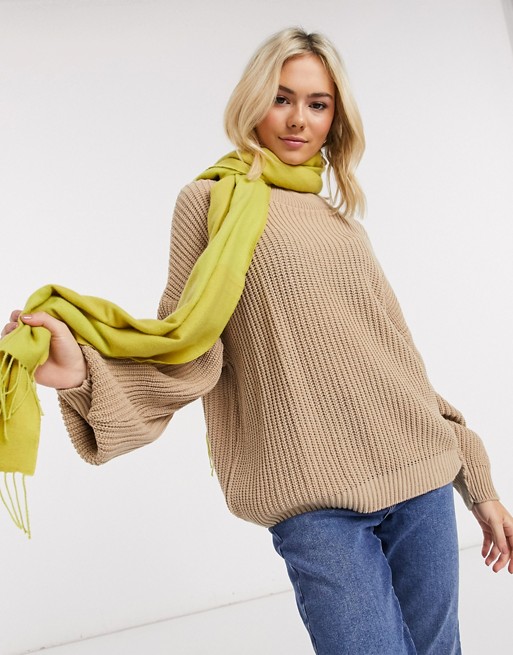 Oasis supersoft scarf in yellow