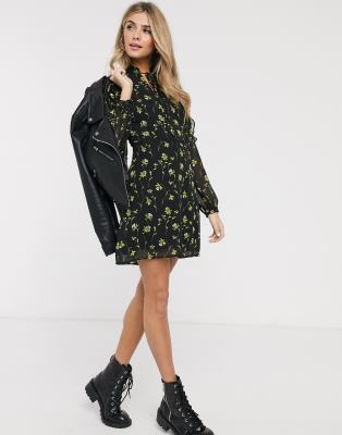 oasis long sleeve mini dress