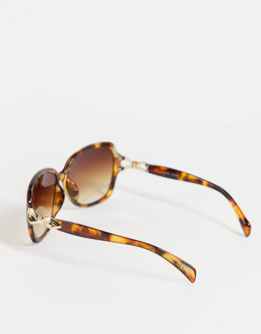 Oasis – Szylkretowe okulary przeciwsłoneczne z kryształkami, 3 z 4