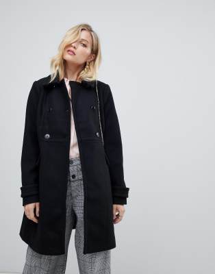 Oasis tailored coat in black