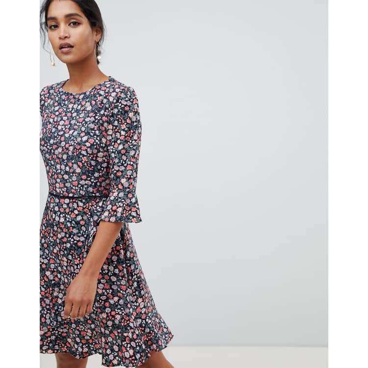 Oasis flute outlet sleeve dress