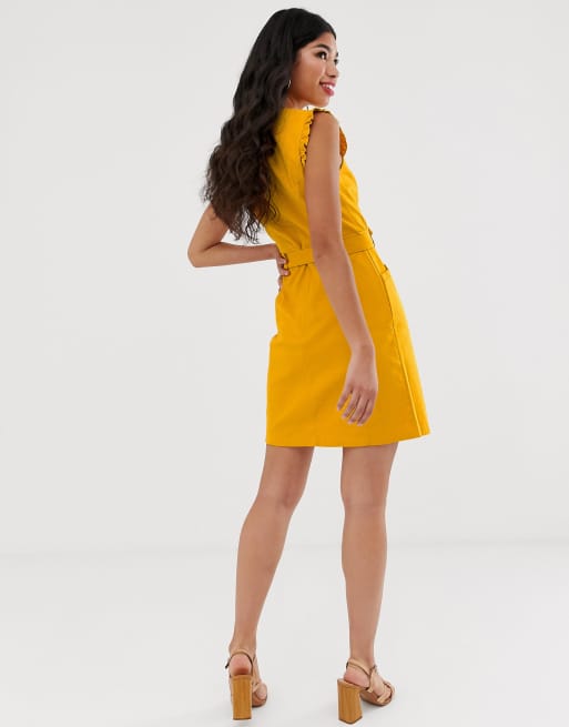 Oasis mustard outlet dress