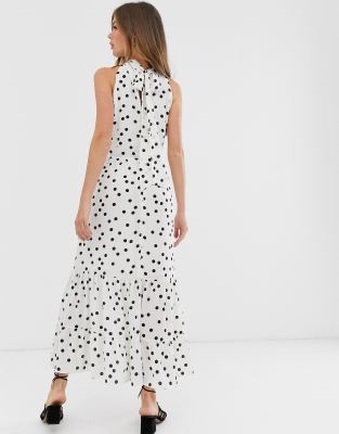 polka dot midi dress