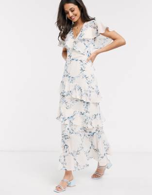 floral ruffle dress