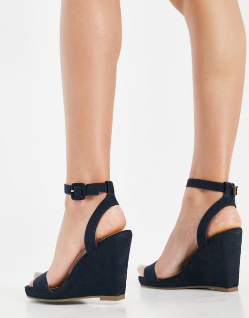 Faux store suede wedges