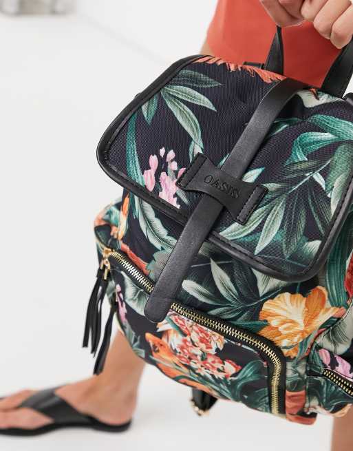 Tropical hotsell print backpack