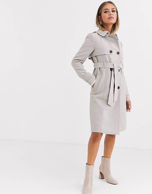 Oasis Trench Coat Taupe Asos, Oasis Trench Coat Neutral