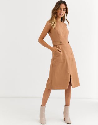 tan utility dress