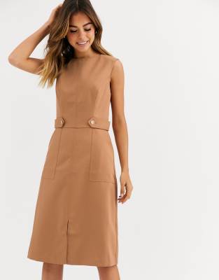 tan utility dress