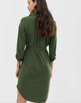 oasis green shirt dress