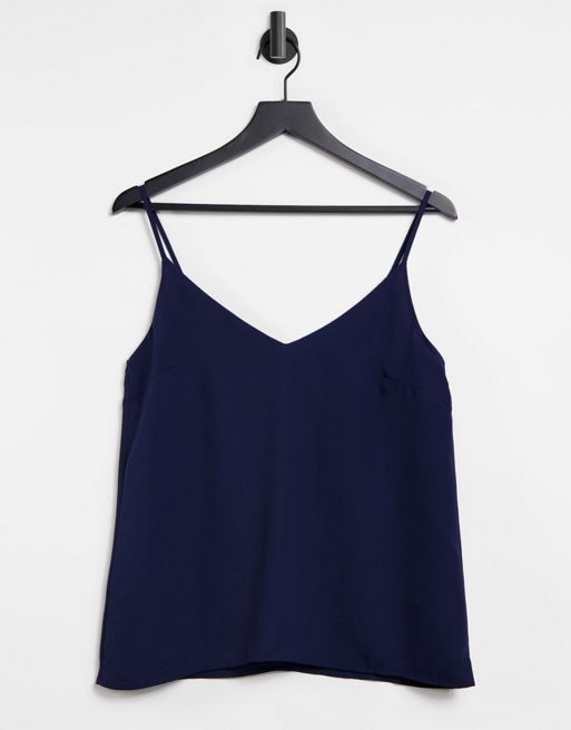 Oasis V front and back cami in navy | ASOS