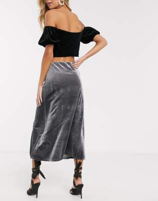 velvet bias cut skirt