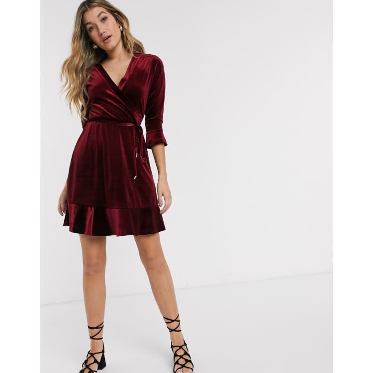 Oasis rose velvet outlet dress