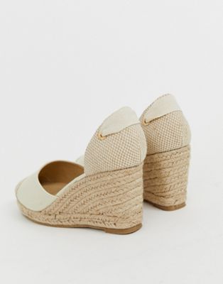 Oasis wedge espadrille sandals in cream 