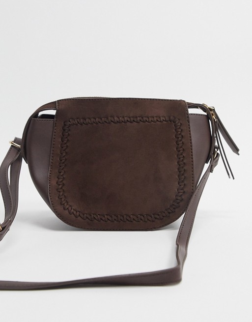 Oasis whipstitch cross body bag