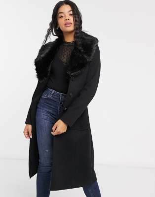 black fur coat collar