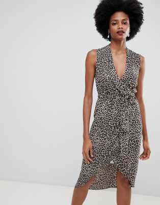 animal print dress oasis