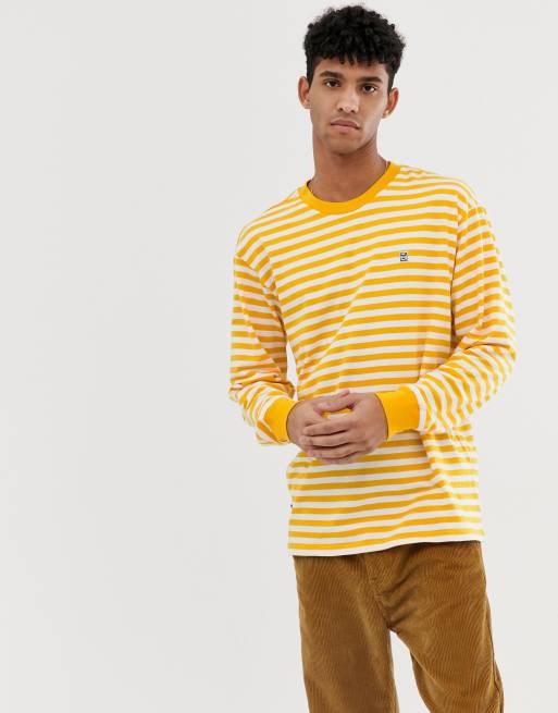 Yellow striped best sale long sleeve top