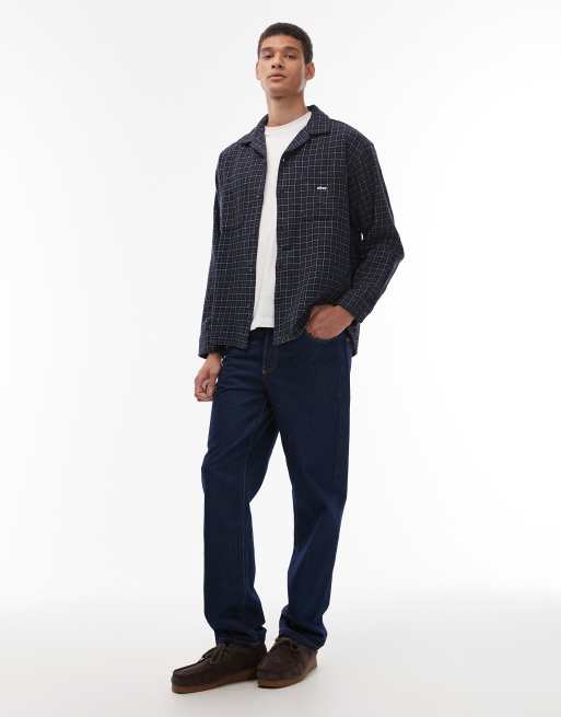 Obey - Adams - Chemise en flanelle à manches longues - Bleu marine et blanc, 2 de 5