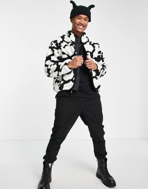 Obey adamson reversible sherpa jacket black, 2 of 4