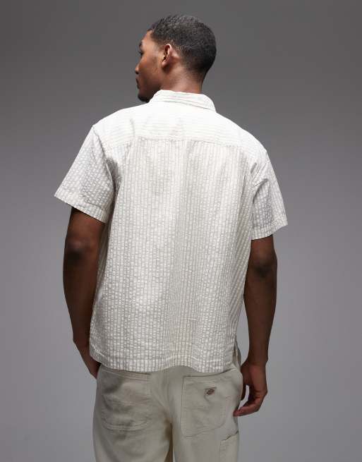 Obey - Alan - Camicia a maniche corte beige, 3 di 5