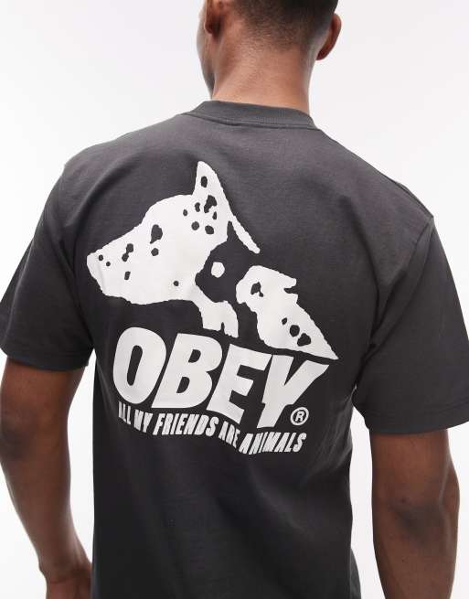 Obey - Animals - T-shirt met print op de achterkant in zwart, 5 van 5