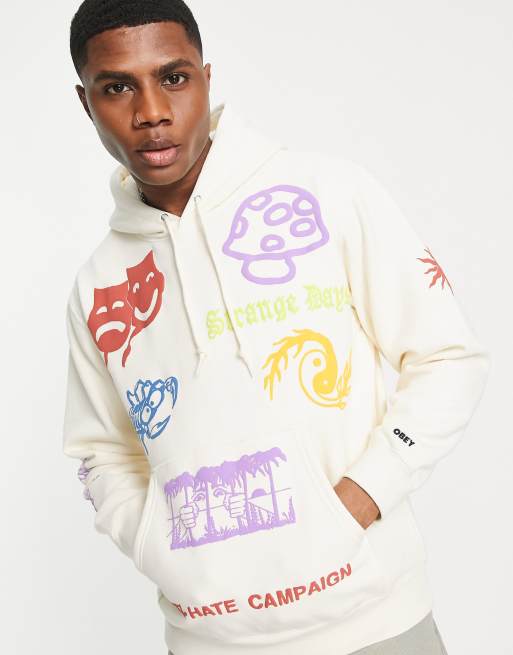 Obey Studios Off White Hoodie