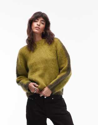 Obey Obey aura knitted jumper in green