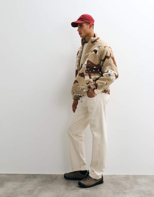 OBEY Axis Deset Jacke mit Camouflage-Print und Sherpa-Futter zum Durchzippen in Multi, 2 von 5